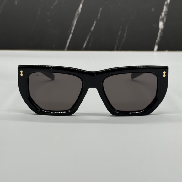 NEW GG1520S 001 GUCCI BLACK GREY GEOMETRIC WOMEN GUCCI SUNGLASSES - Picture 5 of 13